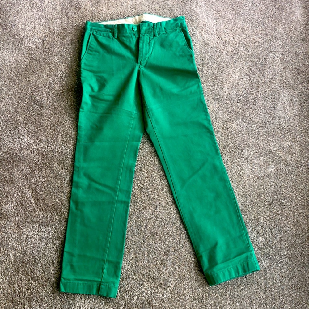 J. Crew Pants Urban Slim Broken-In Chino Pants | GREEN 29 x 32 USED